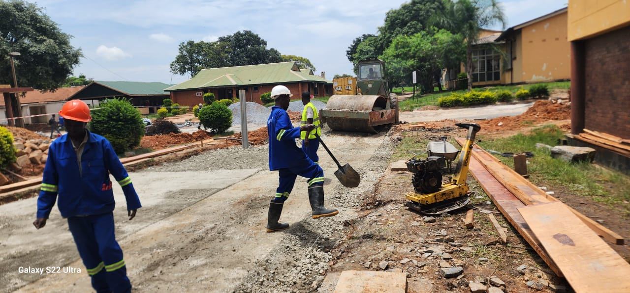 Kefree road works — compaction and base preparation