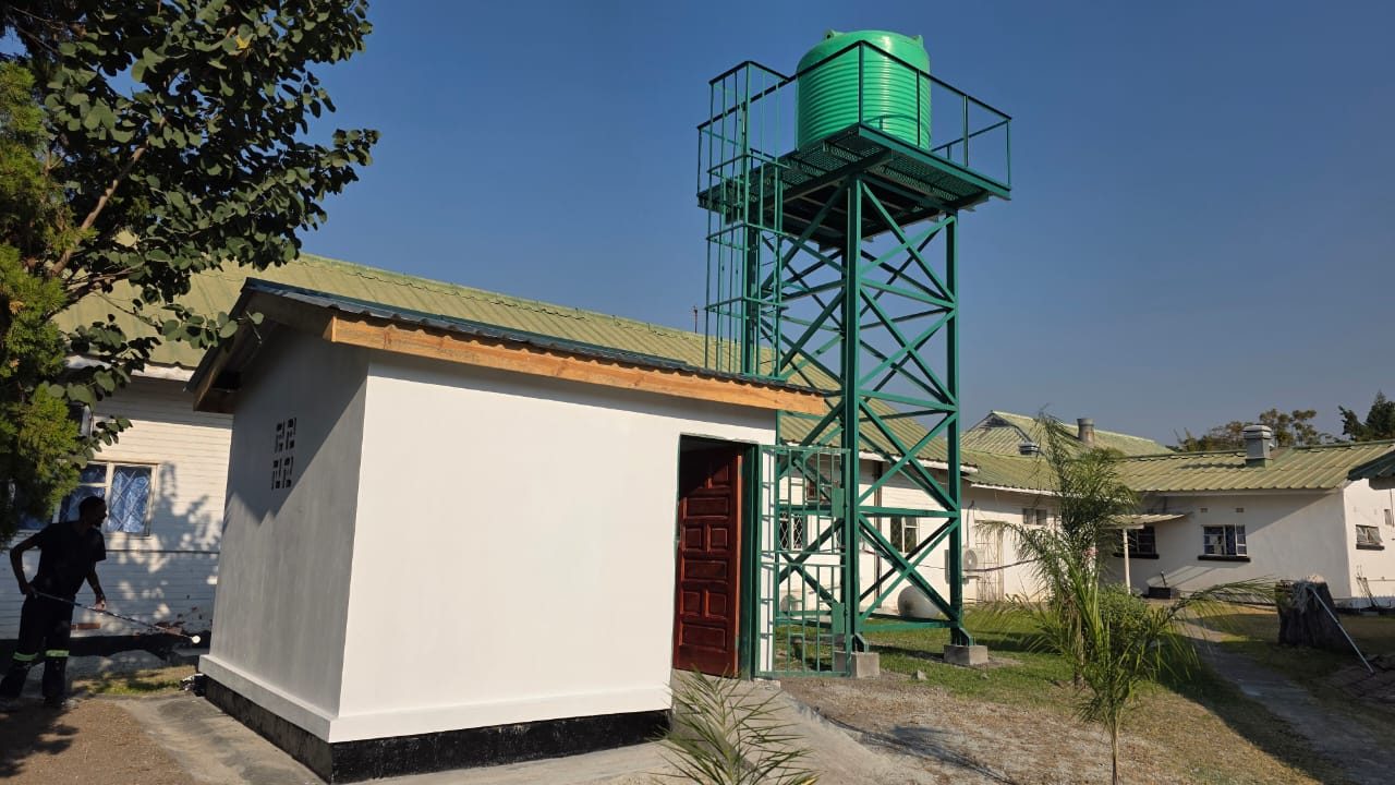 Kefree water infrastructure — kiosk and elevated tank system